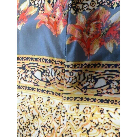 Moon Women's floral print mini Dress long sleeve Lined Scoop Neck sz Medium - Picture 8 of 10